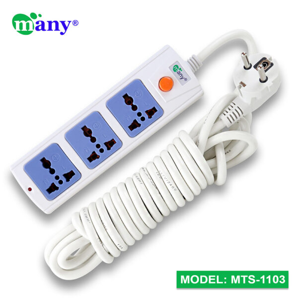 Many 3Pin Socket Multi Plug Model MTS-1103