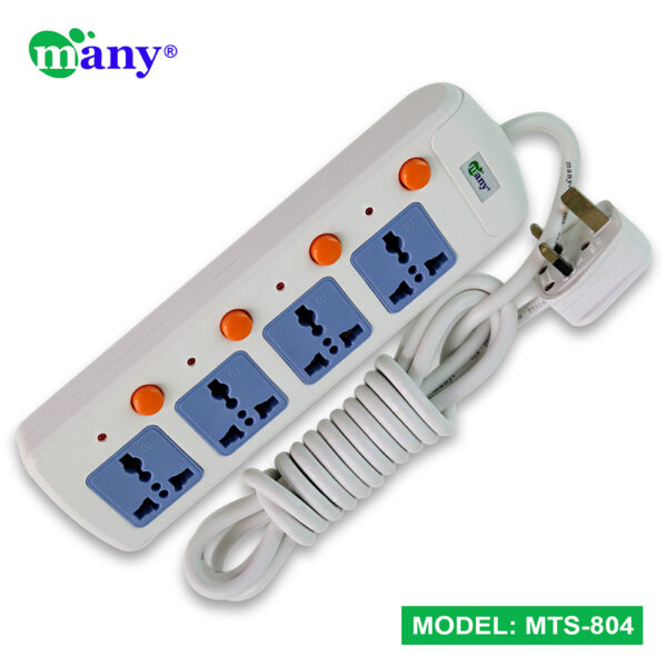 Many 3Pin Socket Multi Plug Model MTS-804