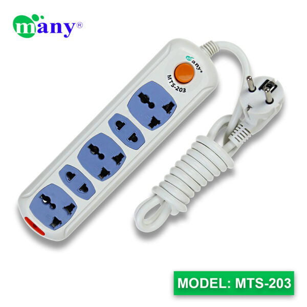 Many 3Pin Socket Multi Plug Model MTS-203